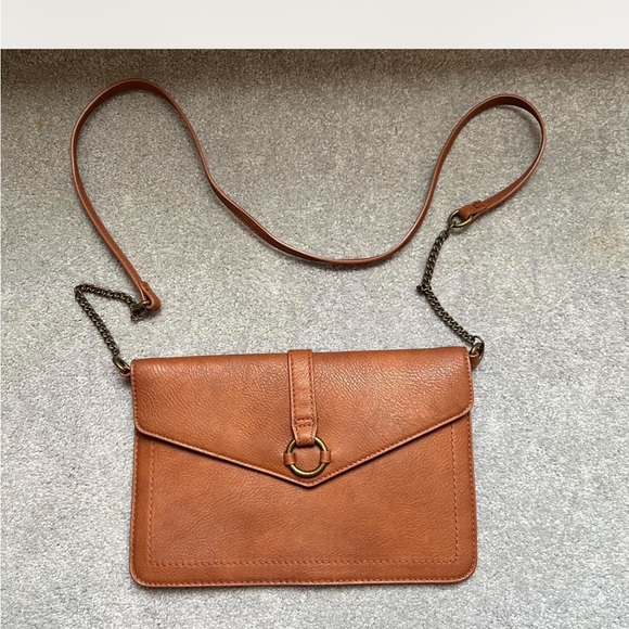 Universal Thread Tan Leather Crossbody Bag - Picture 1 of 5